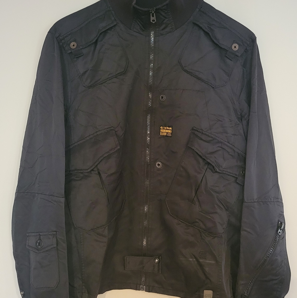 G-Star originals RAW Black Vintage Polyester Mens L Jacket